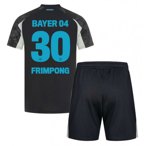 Fotbalové Dres Bayer Leverkusen Jeremie Frimpong #30 Dětské Alternativní 2024-25 Krátký Rukáv (+ trenýrky)